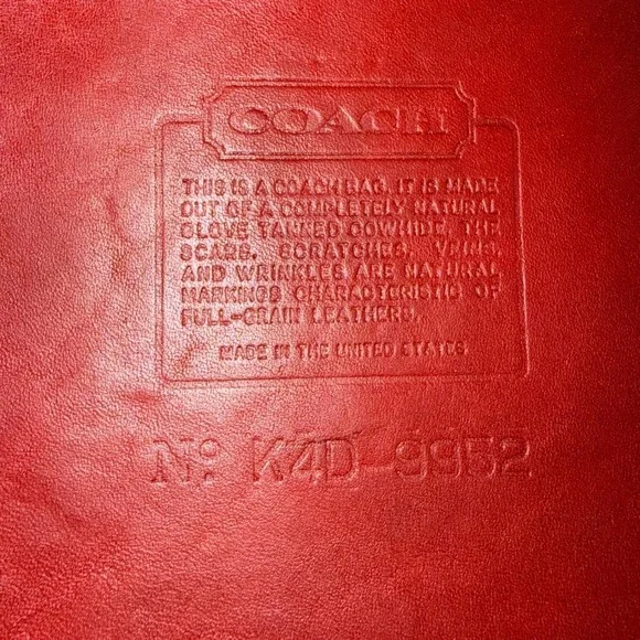 Coach 9952 Bucket Bag Women Red Vintage Leather Drawstring USA Made - Picture 4 of 14